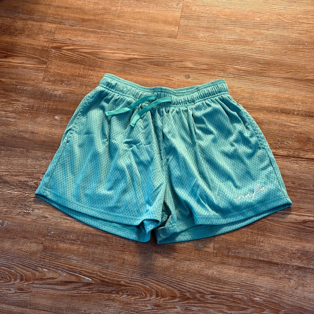 Teal Inaka Power Mesh Shorts
